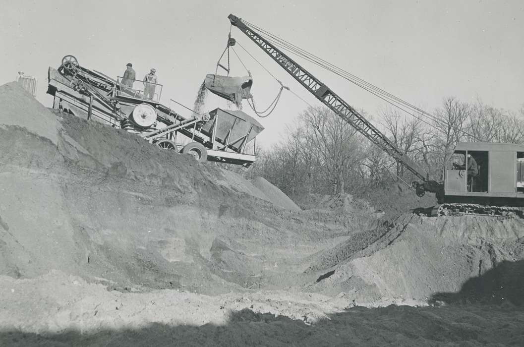 Iowa History, Iowa, Motorized Vehicles, Waverly Public Library, Labor and Occupations, construction crew, history of Iowa, Bremer County, IA, construction