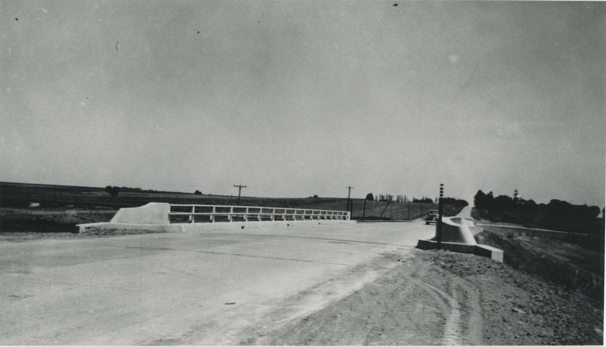 Waverly, IA, landscape, history of Iowa, country, rural, bridge, Iowa, car, correct date needed, Waverly Public Library, Iowa History, Landscapes