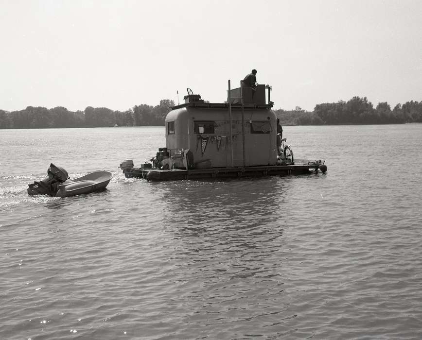 history of Iowa, boat, Iowa History, Clinton Public Library, Iowa, Lakes, Rivers, and Streams