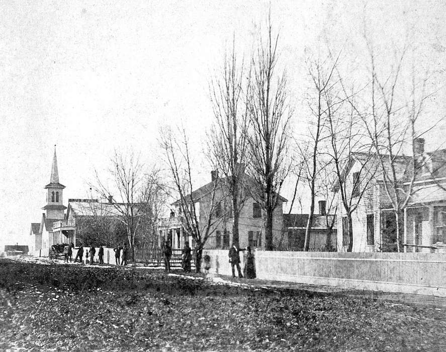 Iowa, mud, Iowa History, road, Cities and Towns, Religious Structures, history of Iowa, Main Streets & Town Squares, Farley, IA, Scherrman, Pearl