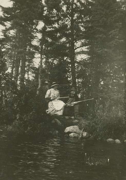 history of Iowa, Iowa History, IA, couple, trees, Lakes, Rivers, and Streams, stream, fishing, Iowa, Outdoor Recreation, Fredericks, Robert