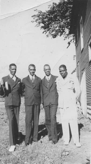 Portraits - Group, Iowa, Waterloo, IA, tie, african american, People of Color, Henderson, Jesse, history of Iowa, tuxedo, Iowa History