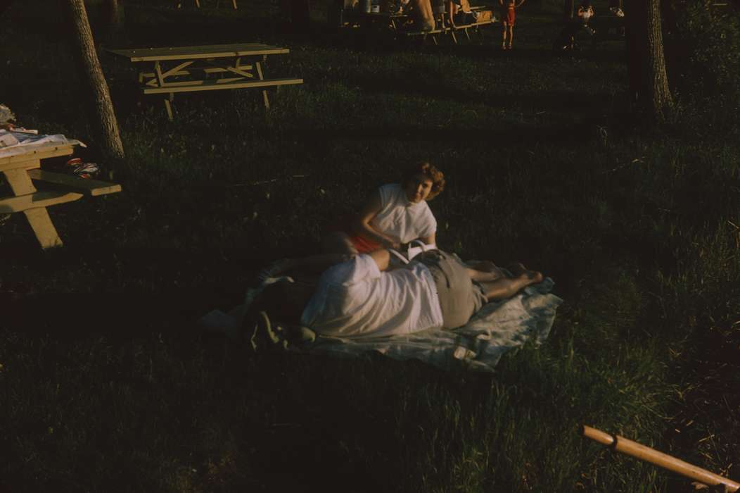 Iowa, grass, couple, Leisure, lounge, Clear Lake, IA, Sack, Renata, history of Iowa, picnic table, Iowa History