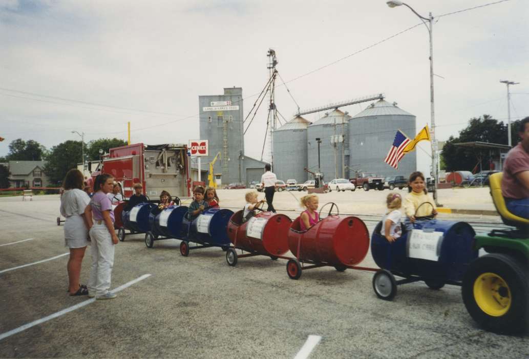 Lisa, Eberhart, Iowa, american flag, parade, Children, Fayette, IA, grain elevator, Cities and Towns, history of Iowa, Iowa History