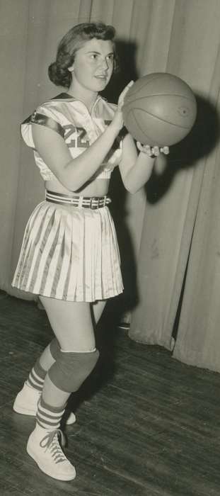 skirt, Whitfield, Carla & Richard, history of Iowa, uniform, IA, Iowa History, basketball, Iowa, Schools and Education, Sports