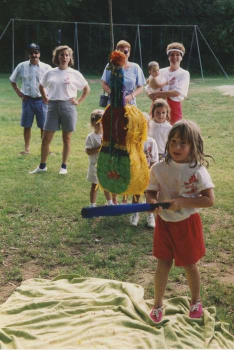 RI, Nulty, Tom and Carol, history of Iowa, Children, Iowa, pinata, birthday, Iowa History, Leisure