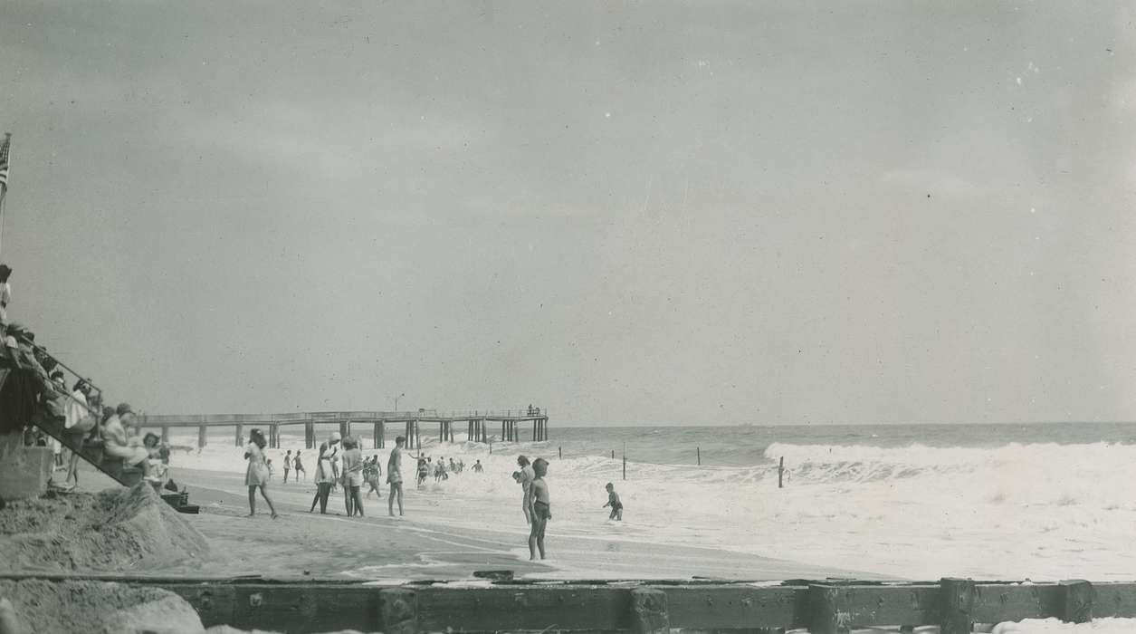 Travel, pier, ocean, history of Iowa, McMurray, Doug, Iowa, Lakes, Rivers, and Streams, shore, Children, beach, Iowa History, Ocean Grove, NJ