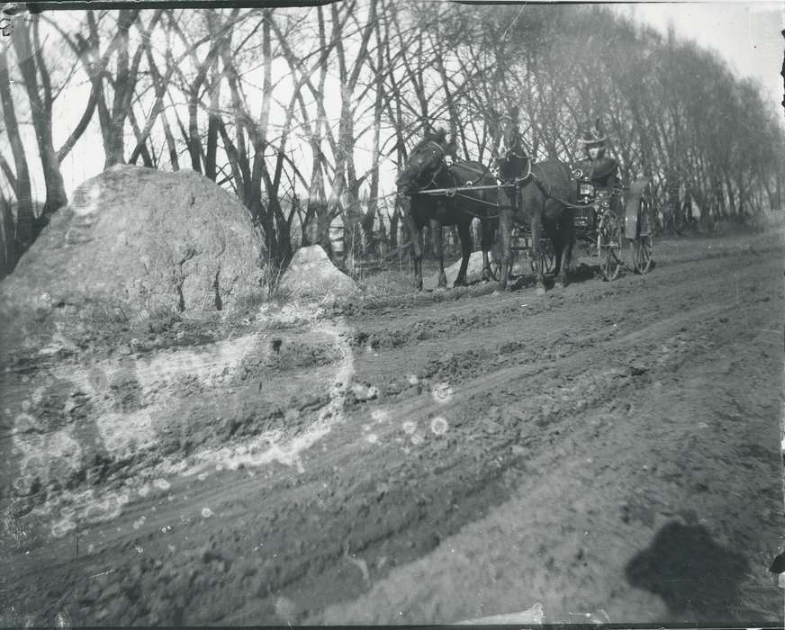 Iowa, Waverly Public Library, mud, Animals, horse, horse and buggy, history of Iowa, Waverly, IA, dirt road, Iowa History