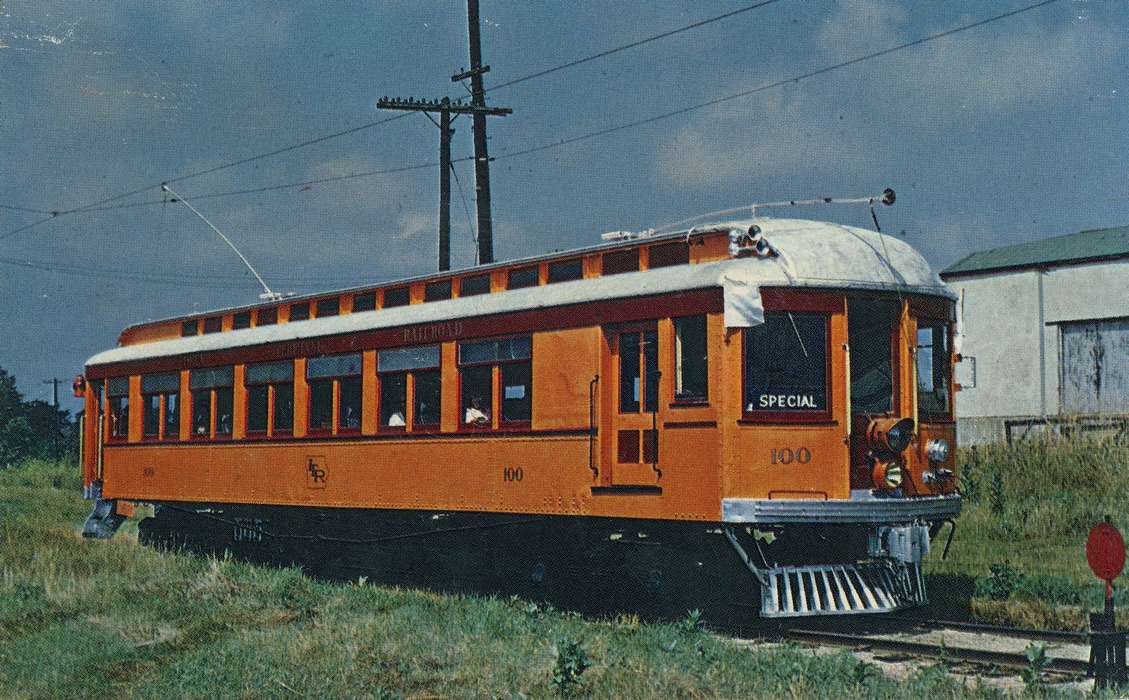 nature, history of Iowa, Iowa History, trains, Motorized Vehicles, Waverly, IA, electric lines, railroad, Iowa, correct date needed, Waverly Public Library