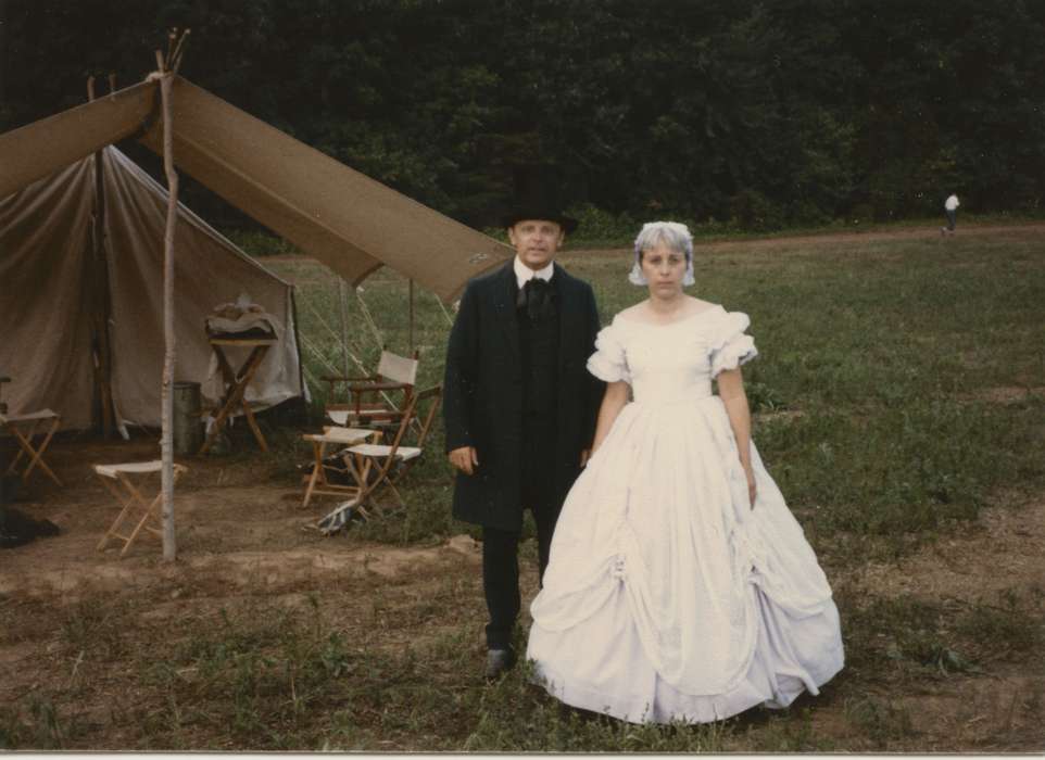 Outdoor Recreation, Portraits - Group, Iowa, ball, couple, tent, Fairs and Festivals, civil war, Leisure, dance, reenactors, Manassas, VA, Entertainment, Olsson, Ann and Jons, reenactment, history of Iowa, Iowa History