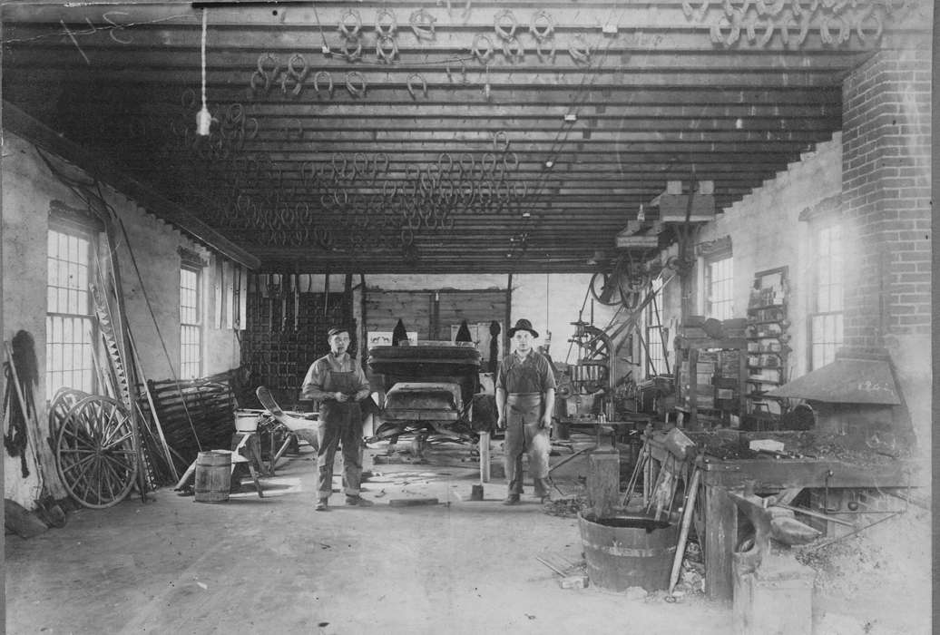 history of Iowa, Iowa History, john deere, Businesses and Factories, Iowa, horseshoe, Cascade, IA, Cigrand, Mariann, Labor and Occupations