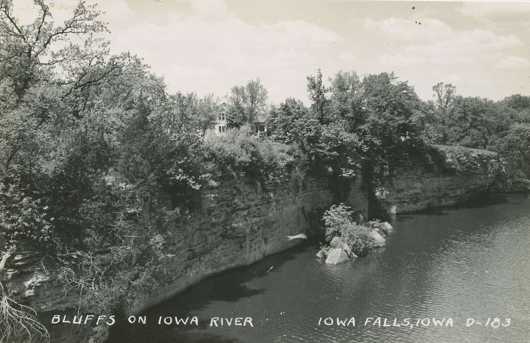 Iowa Falls, IA, history of Iowa, Iowa History, Lakes, Rivers, and Streams, Iowa, Landscapes, Palczewski, Catherine, bluff