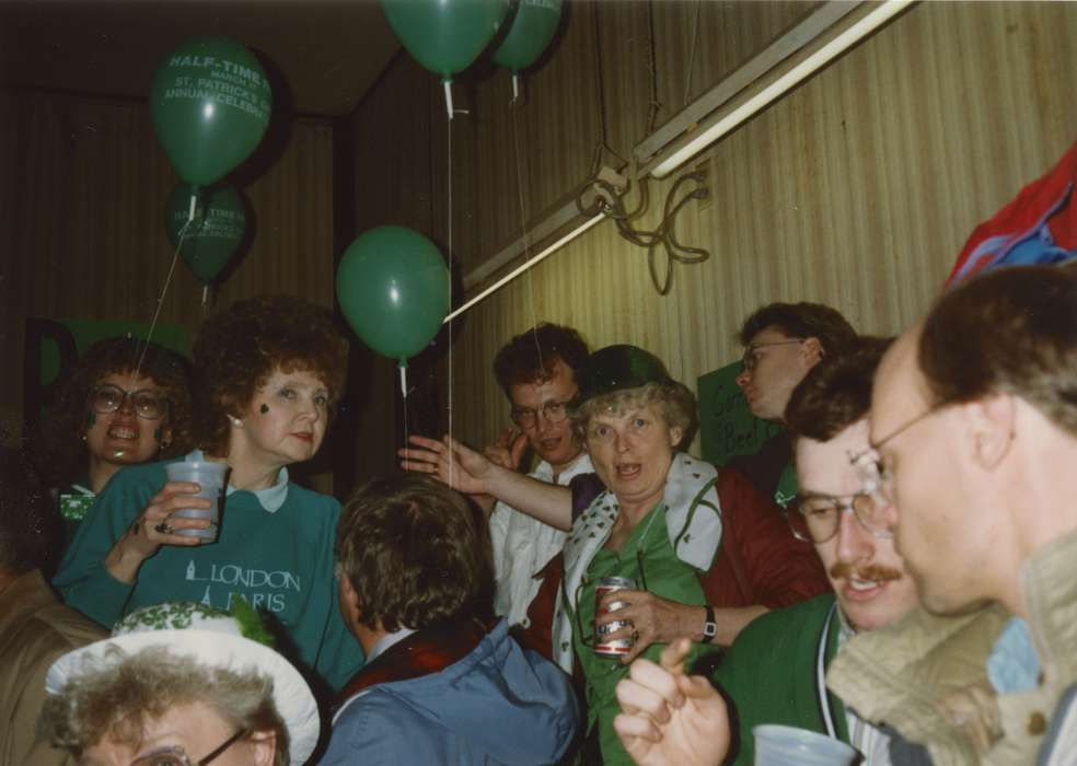 Portraits - Group, st. patricks day, history of Iowa, Iowa History, IA, Holidays, Iowa, Owens, Tricia, balloons, party