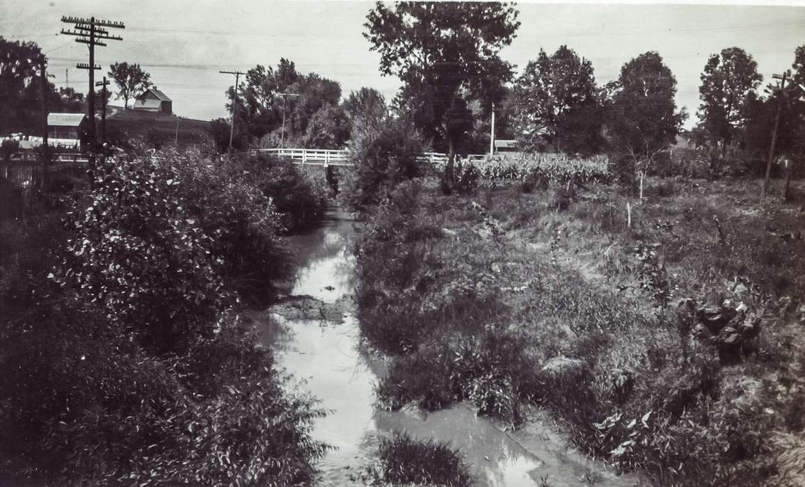bridge, history of Iowa, Iowa History, stream, Anamosa Library & Learning Center, Iowa, Landscapes, Anamosa, IA