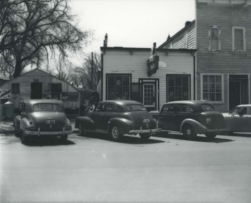 history of Iowa, window, hatchery, Businesses and Factories, Waverly Public Library, Main Streets & Town Squares, Iowa, car, Motorized Vehicles, Iowa History, Cities and Towns, tree