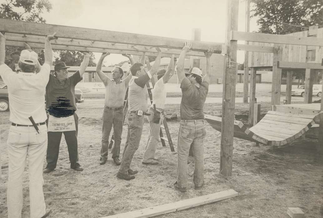 Waverly Public Library, history of Iowa, construction materials, Iowa History, Waverly, IA, Iowa, Cities and Towns, construction, construction crew, Labor and Occupations