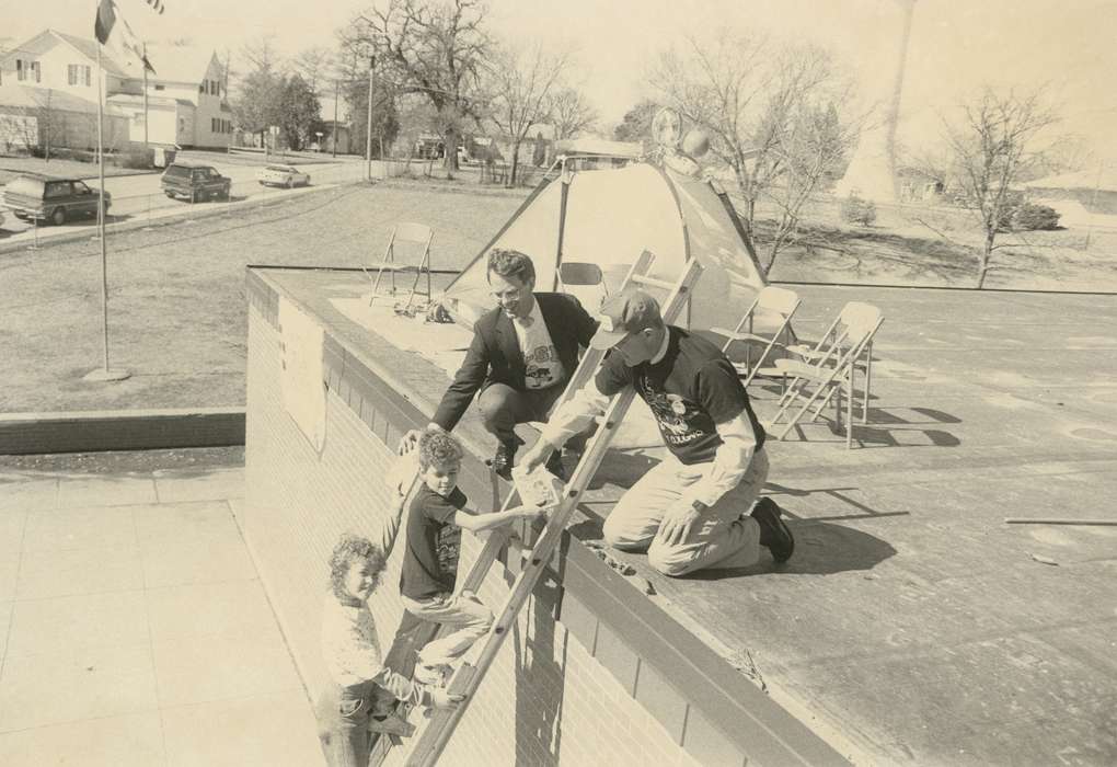 Portraits - Group, history of Iowa, Iowa History, Entertainment, children, principal, books, roof, Waverly, IA, elementary school, Iowa, Schools and Education, Children, Waverly Public Library, Labor and Occupations