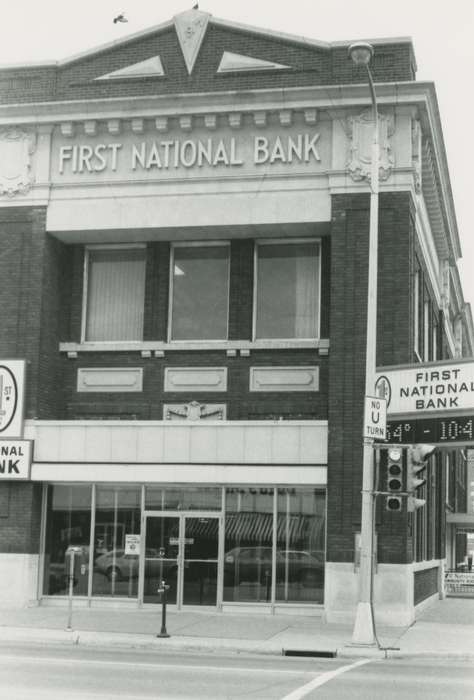 Cities and Towns, first national bank, Waverly Public Library, Main Streets & Town Squares, Iowa, bank, history of Iowa, Iowa History, Businesses and Factories