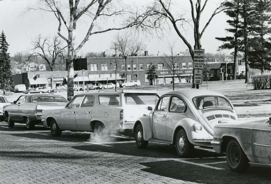 Businesses and Factories, car, Cities and Towns, Iowa History, Iowa, university of northern iowa, uni, college hill, brick road, UNI Special Collections & University Archives, Cedar Falls, IA, history of Iowa