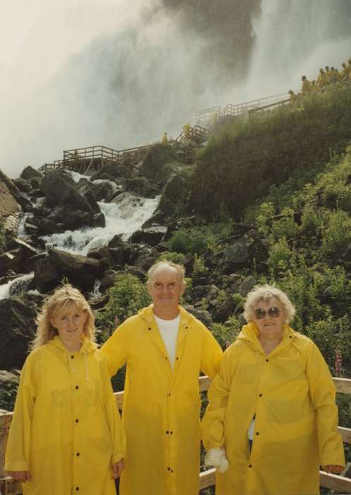 Portraits - Group, Travel, Haight, Jeannie, history of Iowa, Iowa History, waterfall, Lakes, Rivers, and Streams, poncho, Niagara Falls, NY, Iowa