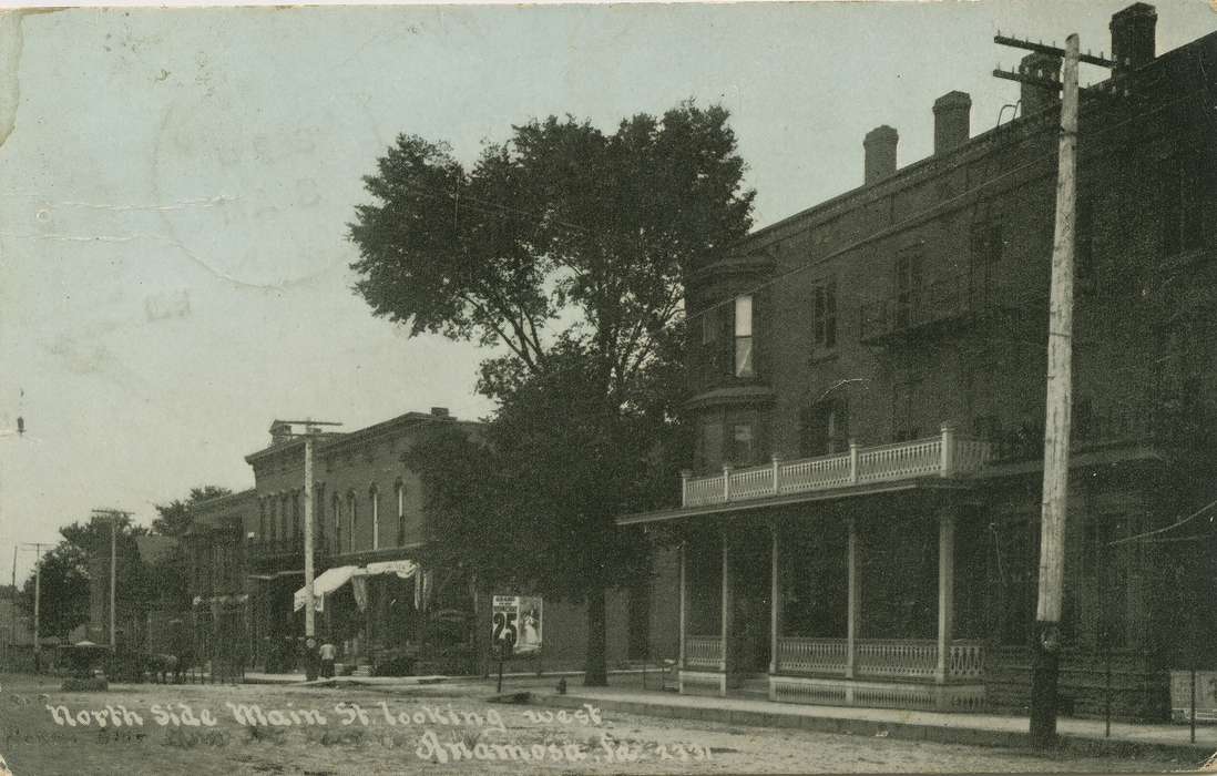 Main Streets & Town Squares, history of Iowa, Iowa History, dirt road, Iowa, Cities and Towns, Anamosa, IA, Hatcher, Cecilia