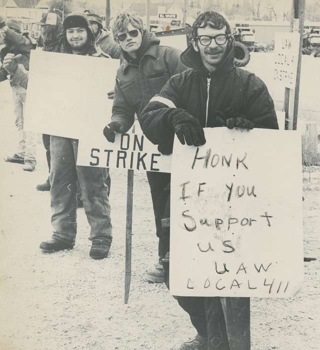 Portraits - Group, strike, Iowa History, Iowa, Civic Engagement, Waverly Public Library, Labor and Occupations, Waverly, IA, history of Iowa