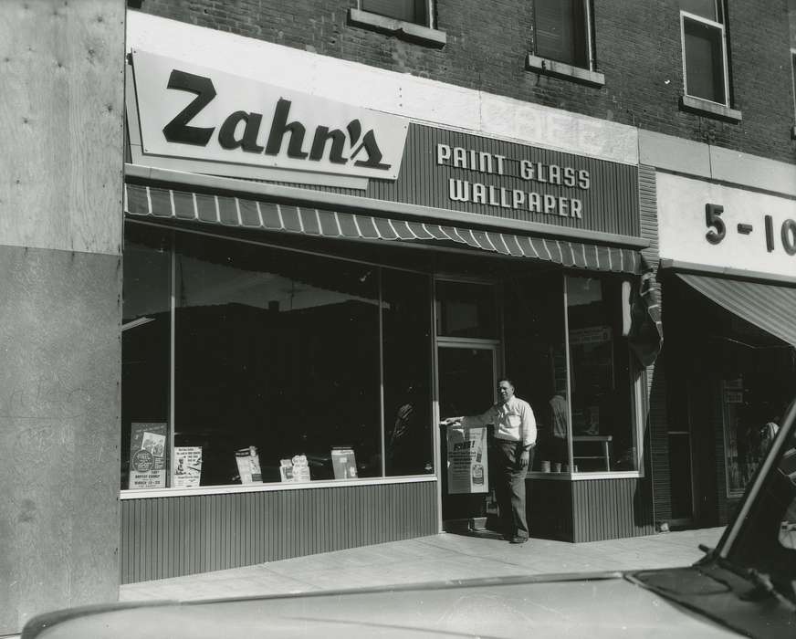 sale, history of Iowa, Portraits - Individual, Iowa History, Businesses and Factories, Waverly, IA, paint store, Iowa, correct date needed, Waverly Public Library, Labor and Occupations