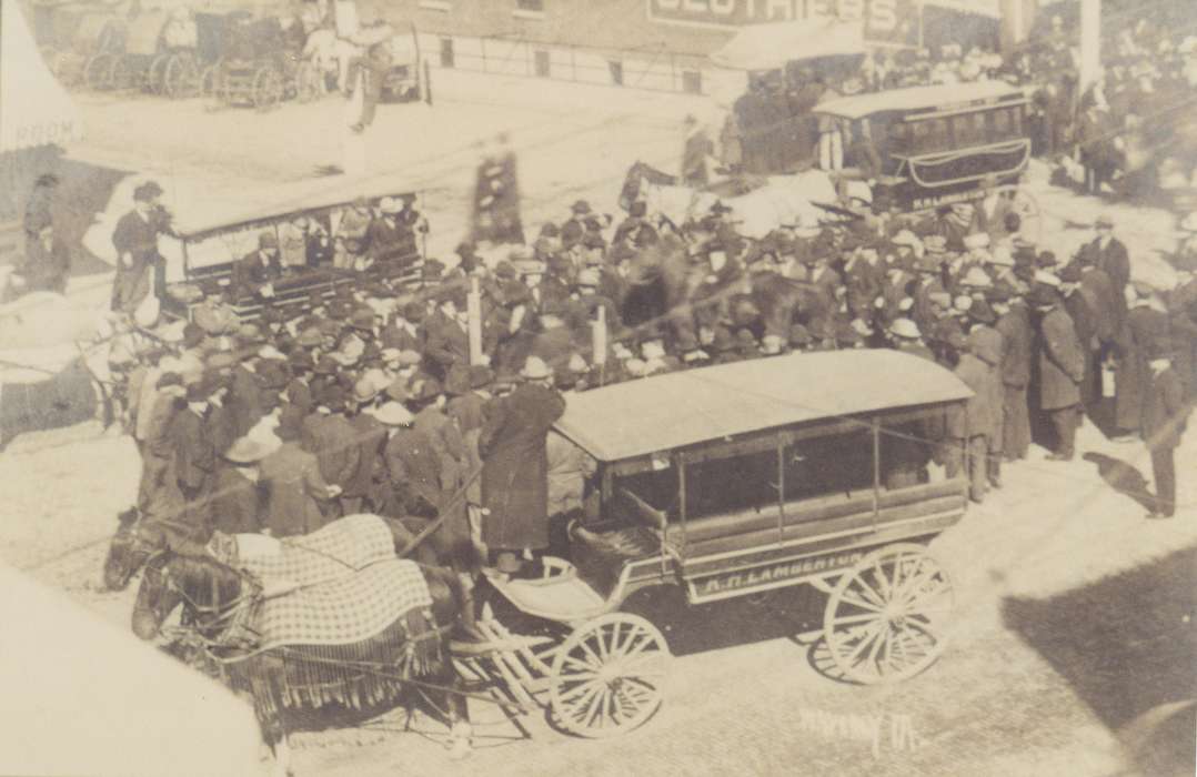 Portraits - Group, history of Iowa, Iowa History, horse and buggy, Animals, Waverly, IA, hats, Iowa, victorian, correct date needed, Waverly Public Library