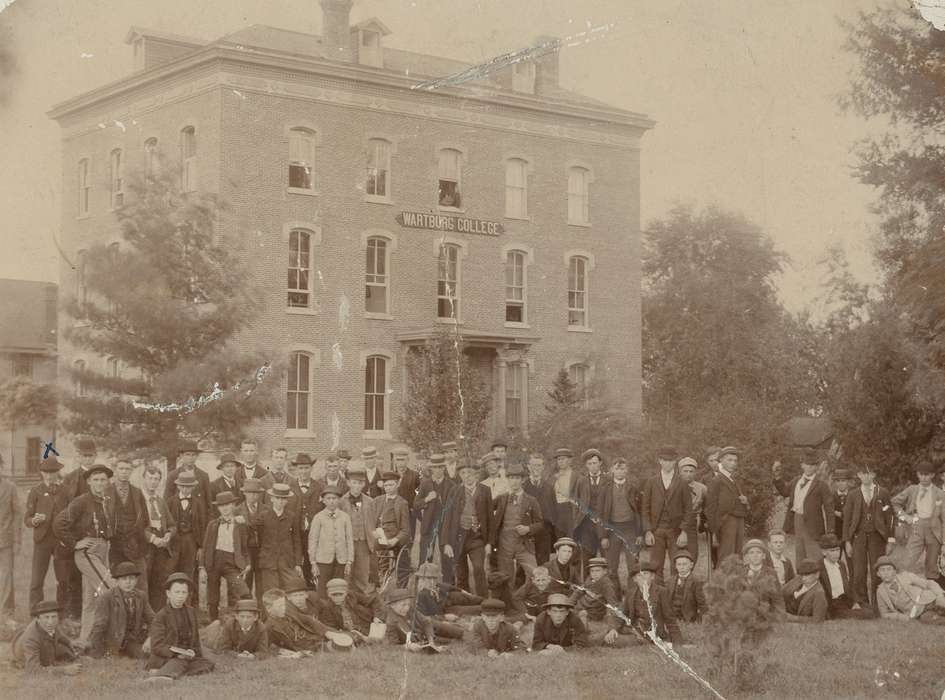 Portraits - Group, history of Iowa, Iowa History, Iowa, Schools and Education, wartburg, Waverly Public Library