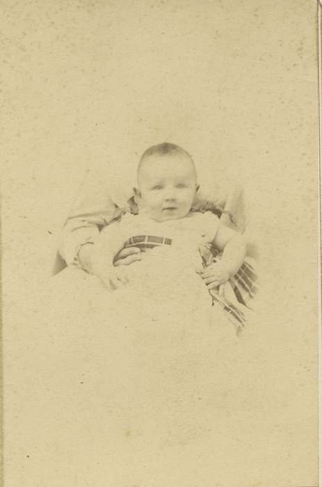 baby, carte de visite, Iowa, Children, Olsson, Ann and Jons, Portraits - Individual, Cedar Falls, IA, history of Iowa, Iowa History