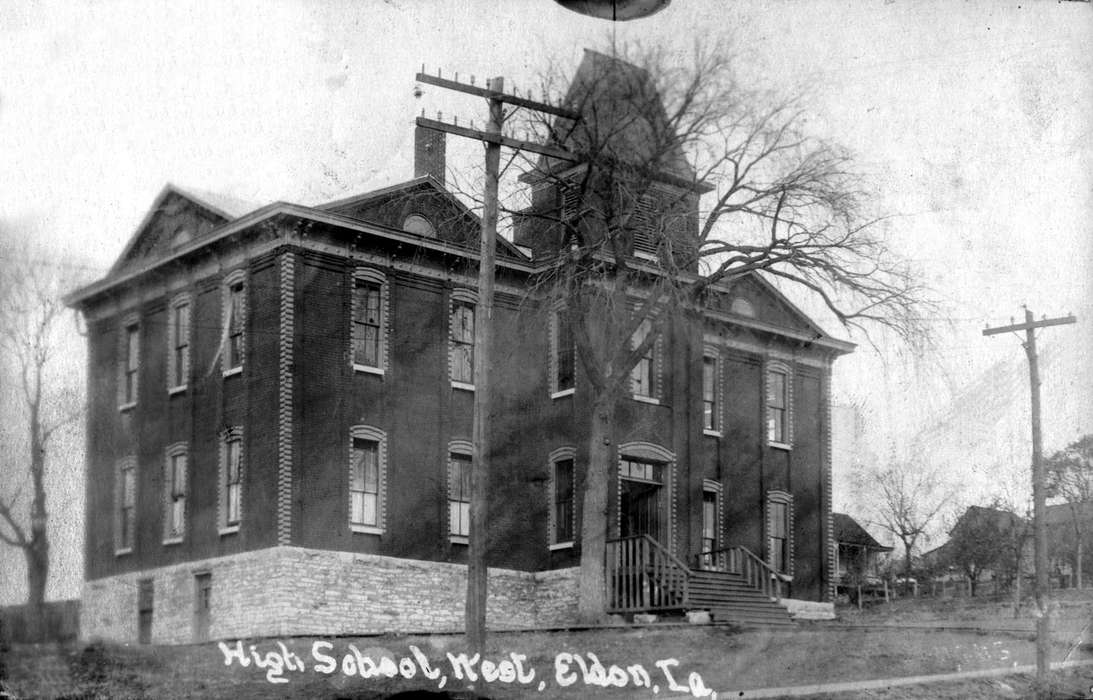 Eldon, IA, history of Iowa, Iowa History, Iowa, Lemberger, LeAnn, Schools and Education, high school