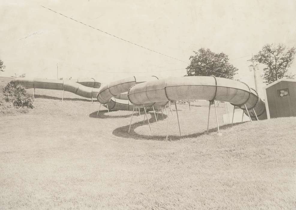 history of Iowa, Waverly Public Library, Waverly, IA, water park, Iowa, Leisure, Iowa History, water slide