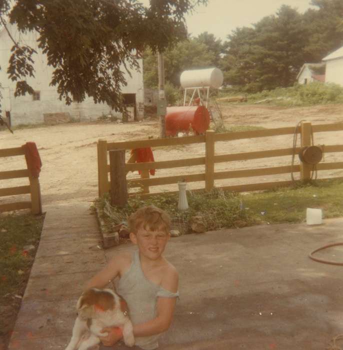 Haight, Jeannie, history of Iowa, Iowa History, Animals, Iowa, fence, Farms, Children, dog, Harpers Ferry, IA