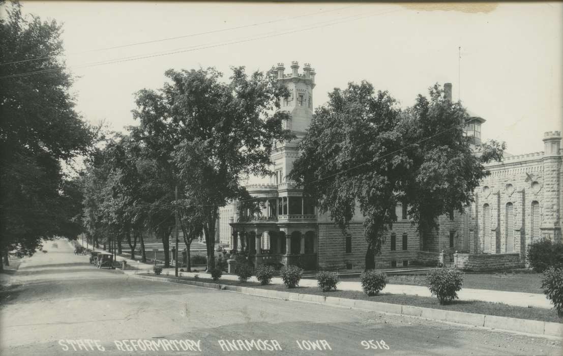 history of Iowa, Iowa History, anamosa state penitentiary, trees, Prisons and Criminal Justice, Anamosa State Penitentiary Museum, Iowa, Anamosa, IA, prison