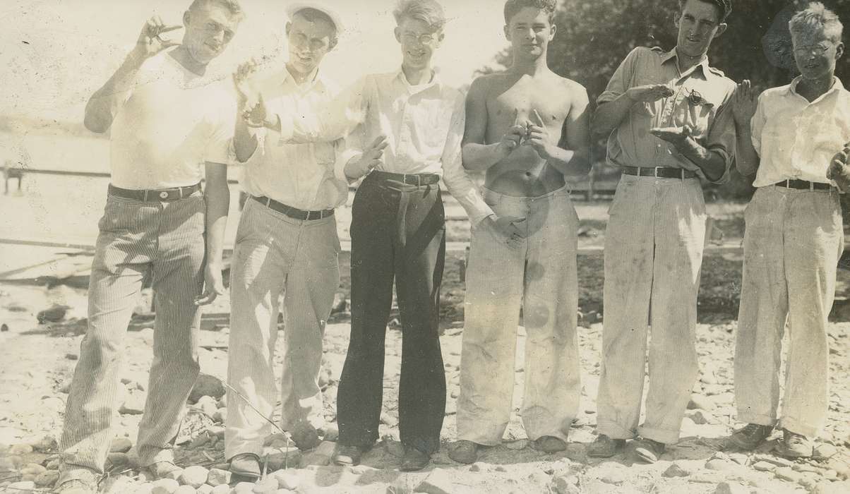 Portraits - Group, Iowa History, Lakes, Rivers, and Streams, Clear Lake, IA, Iowa, lake, beach, McMurray, Doug, history of Iowa, Outdoor Recreation, boy scouts