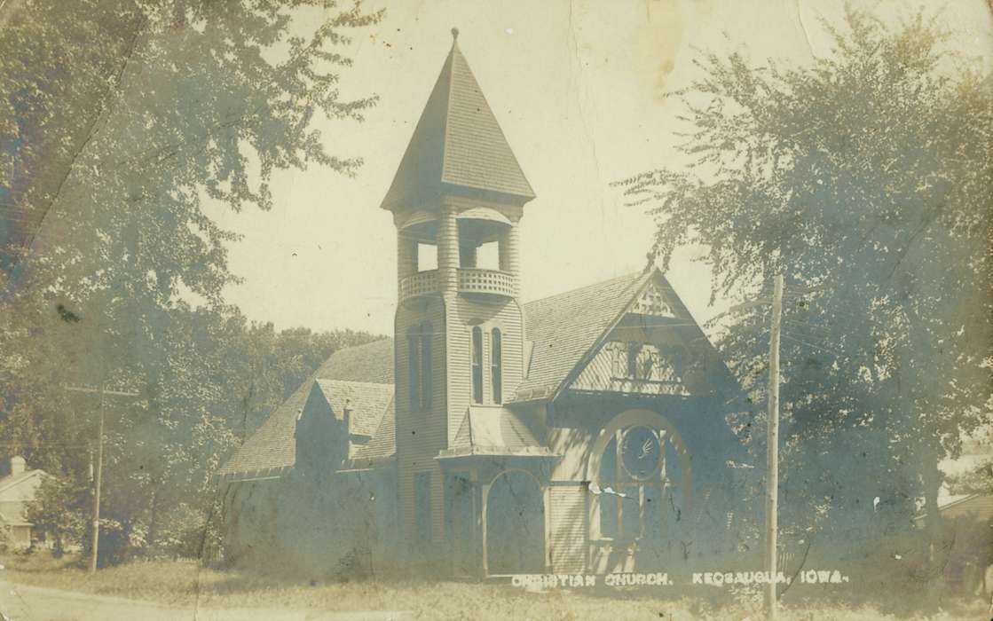 Religious Structures, tower, stained glass, Lemberger, LeAnn, history of Iowa, church, Keosauqua, IA, window, Iowa, Cities and Towns, Iowa History