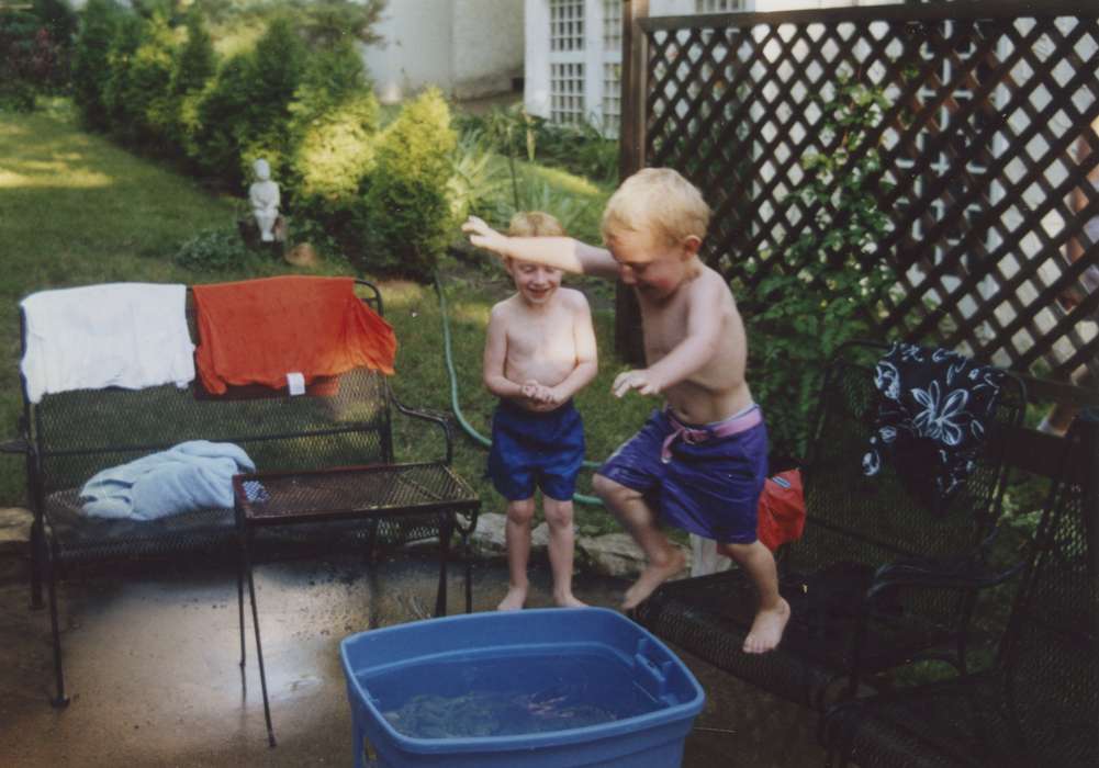 Outdoor Recreation, Iowa, Okoboji, IA, Families, swimsuit, Children, Potter, Lissa, tub, play, history of Iowa, jump, Iowa History