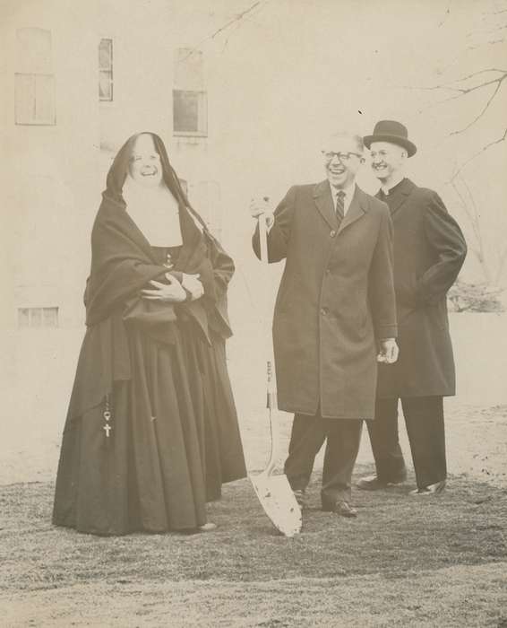 history of Iowa, Iowa History, Civic Engagement, Waverly, IA, groundbreaking, nun, Iowa, Waverly Public Library, Labor and Occupations