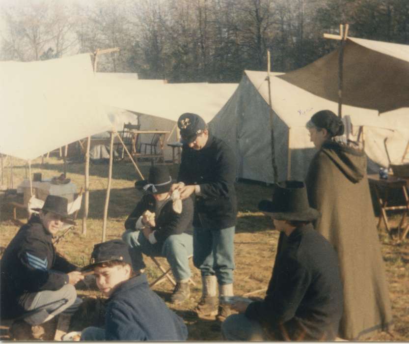 reenactment, history of Iowa, Iowa History, Entertainment, Shiloh, TN, Fairs and Festivals, Iowa, Outdoor Recreation, Olsson, Ann and Jons, tents, Leisure, civil war, camping