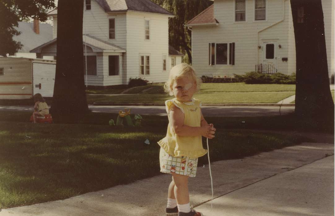 neighborhood, history of Iowa, Iowa History, Motorized Vehicles, lawn, Reinbeck, IA, trailer, Iowa, Cities and Towns, Children, East, Lindsey, Portraits - Individual