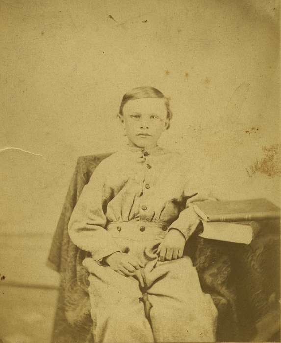 boy, carte de visite, Iowa, paisley, child, Children, Olsson, Ann and Jons, Portraits - Individual, book, Cedar Falls, IA, history of Iowa, cabinet photo, Iowa History