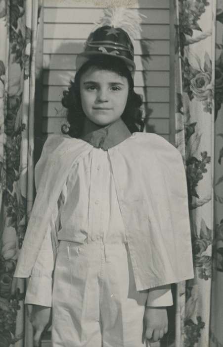 curtain, uniform, Iowa, Iowa History, Children, Des Moines, IA, Portraits - Individual, Campopiano Von Klimo, Melinda, history of Iowa, band uniform