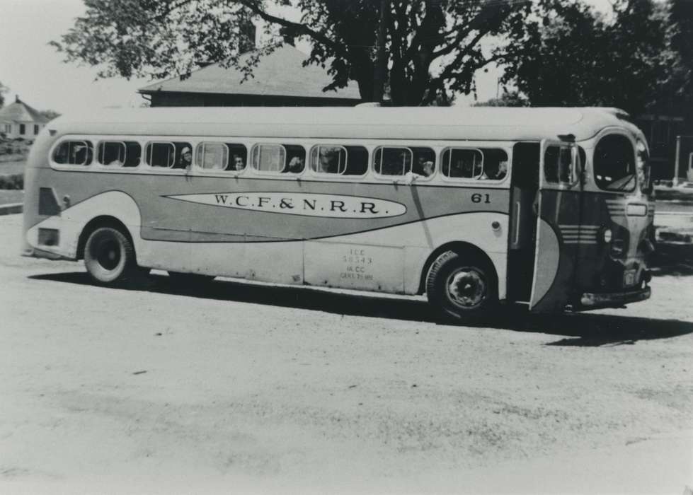 Cities and Towns, Iowa History, orphan, Motorized Vehicles, Schools and Education, Iowa, Waverly Public Library, orphanage, Waverly, IA, bus, history of Iowa