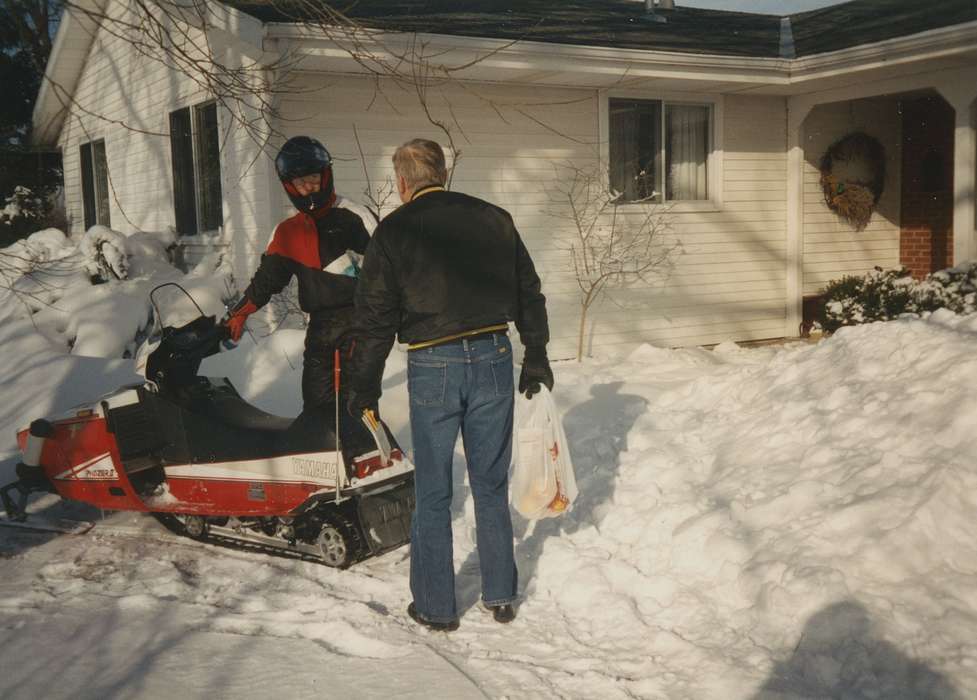 Donnellson, IA, history of Iowa, Kearns, Kim, snow, Motorized Vehicles, Iowa, yamaha, helmet, Iowa History, snowmobile, Winter