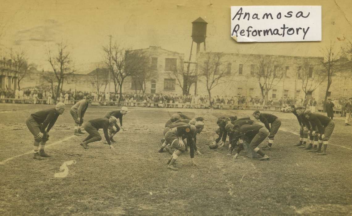 anamosa state penitentiary, Anamosa, IA, history of Iowa, Sports, Anamosa State Penitentiary Museum, Iowa, Prisons and Criminal Justice, scrimmage, football, Iowa History