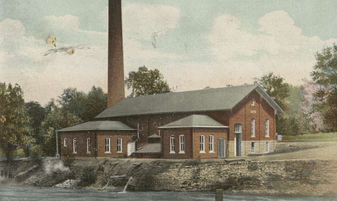 history of Iowa, Iowa History, Cook, Mavis, Marshalltown, IA, Businesses and Factories, Lakes, Rivers, and Streams, Iowa, chimney