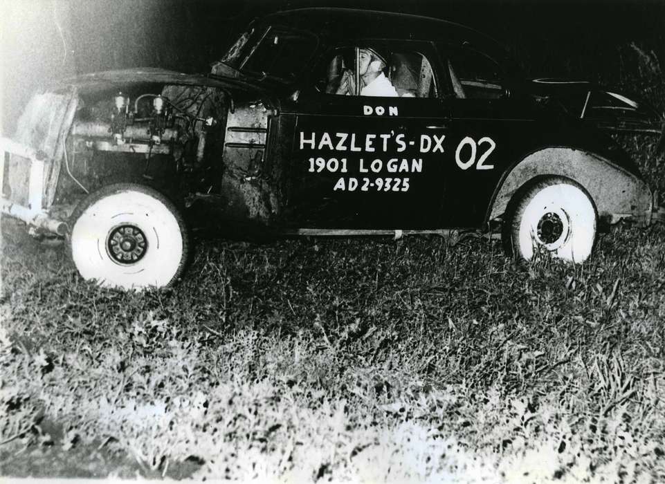 tunis speedway, racecar, history of Iowa, Iowa History, racecar driver, Motorized Vehicles, Volgarino, Jim, car, Iowa, Waterloo, IA