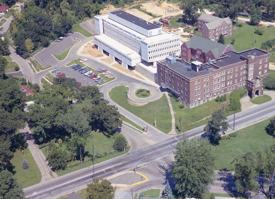 Iowa, Schools and Education, hospital, history of Iowa, Aerial Shots, medical, Cities and Towns, medicine, library, Clinton, IA, Iowa History, Clinton Public Library