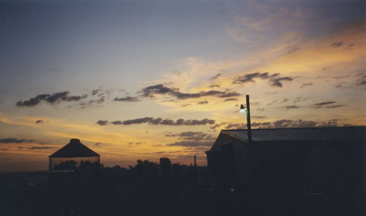 sunset, history of Iowa, Farms, Iowa, clouds, Stockton, IA, farm, Iowa History, Landscapes, Stecher, Lindsay