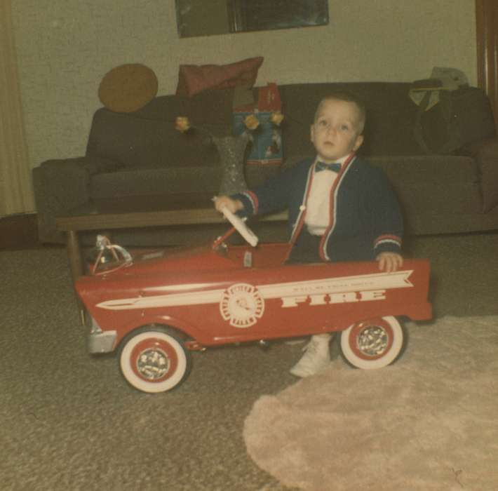 Iowa History, Aust, Kim, Children, toy, Iowa, history of Iowa, Portraits - Individual, Homes, car, living room, couch, Davenport, IA